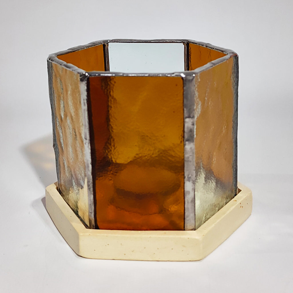 Rhythm - Hexagon Stained Glass Candle Holder