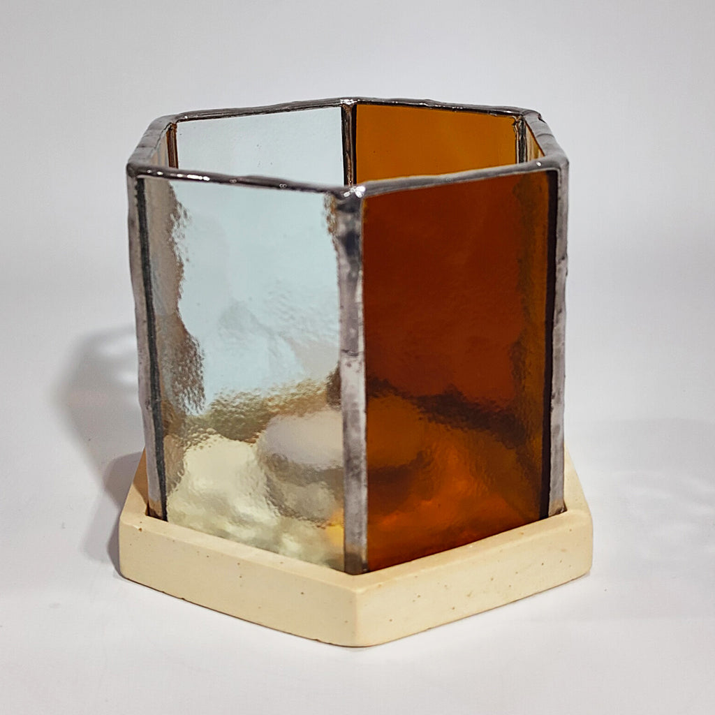 Rhythm - Hexagon Stained Glass Candle Holder