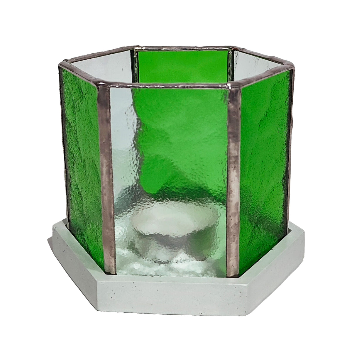 Rhythm - Hexagon Stained Glass Candle Holder