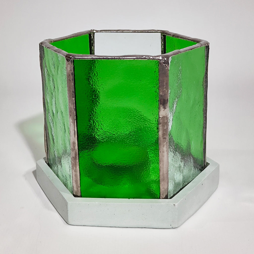 Rhythm - Hexagon Stained Glass Candle Holder