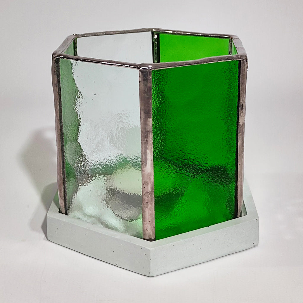 Rhythm - Hexagon Stained Glass Candle Holder