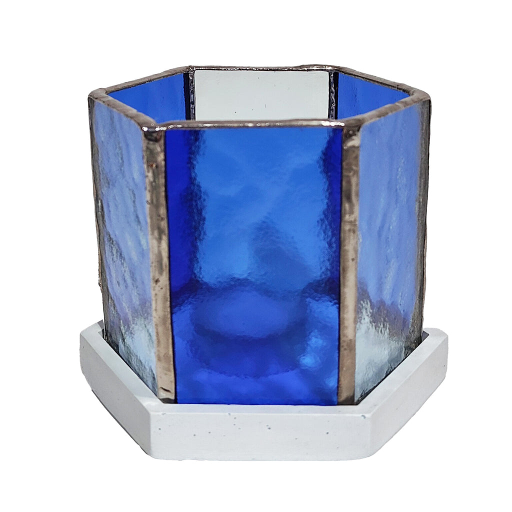 Rhythm - Hexagon Stained Glass Candle Holder