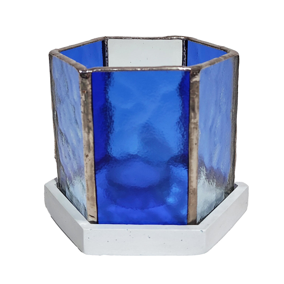 Rhythm - Hexagon Stained Glass Candle Holder