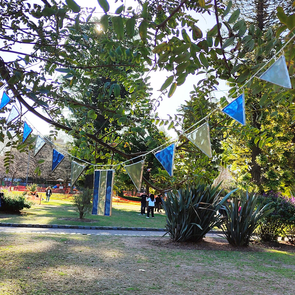 Argentine Flag Stained Glass Garland