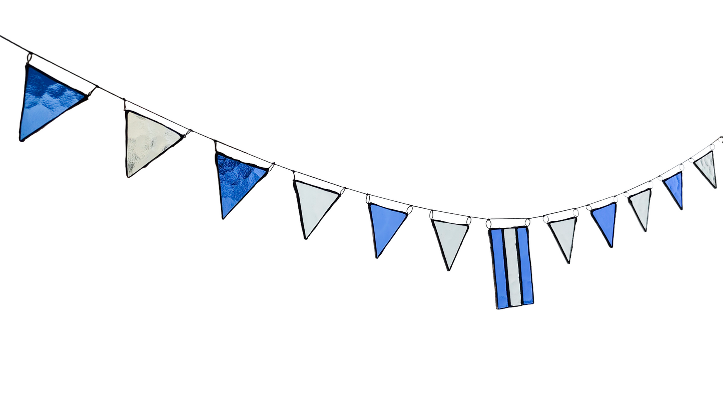Argentina Flag Stained Glass Garland