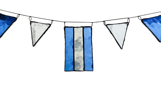 Argentina Flag Stained Glass Garland
