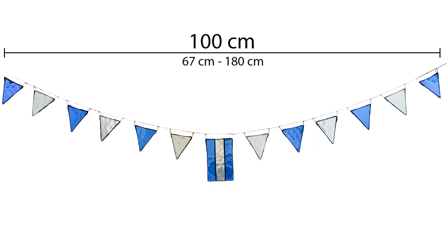 Argentina Flag Stained Glass Garland