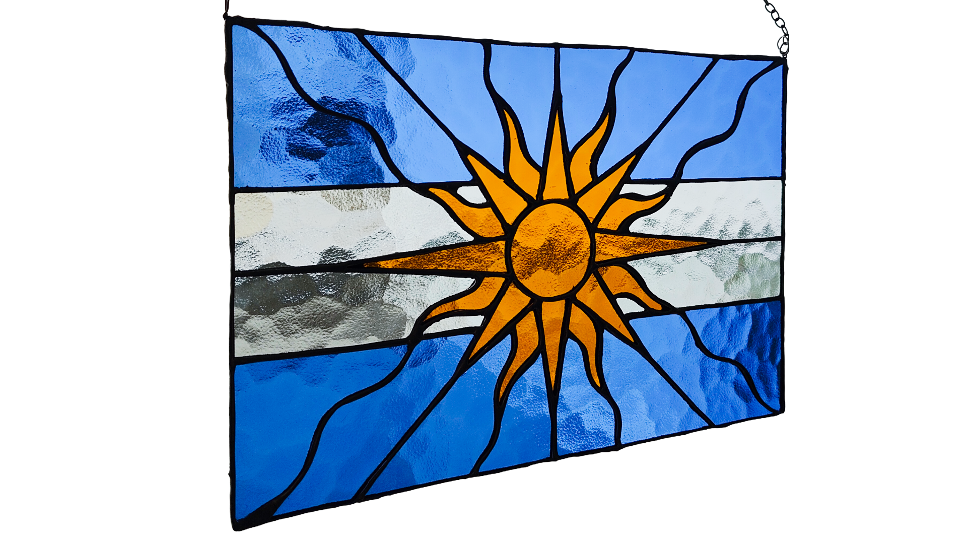 Argentine Flag Stained Glass Panel