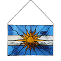 Argentine Flag Stained Glass Panel