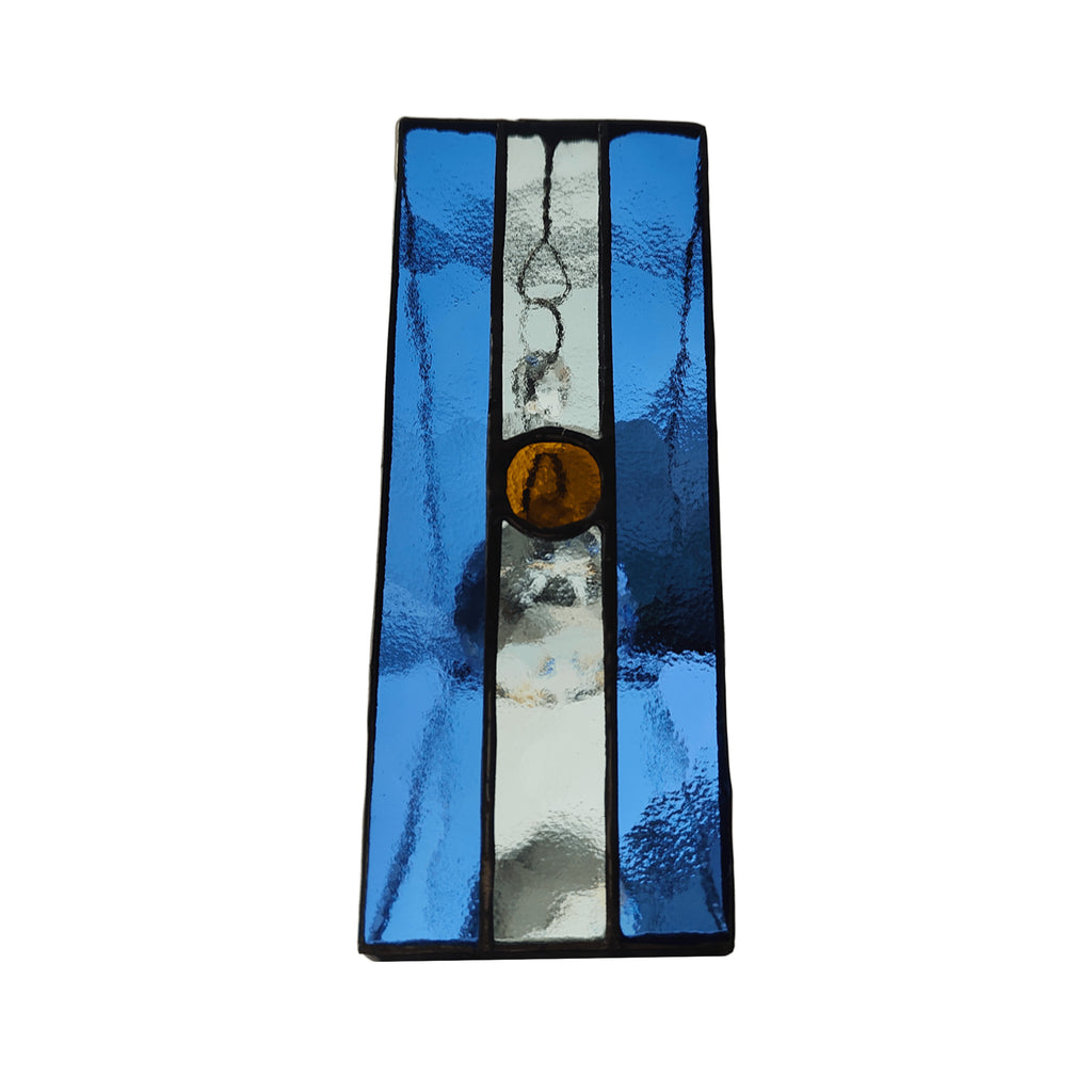 Triangular Argentine Flag Stained Glass Suncatcher