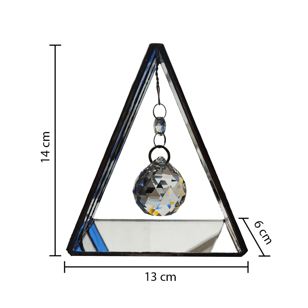 Triangular Argentine Flag Stained Glass Suncatcher