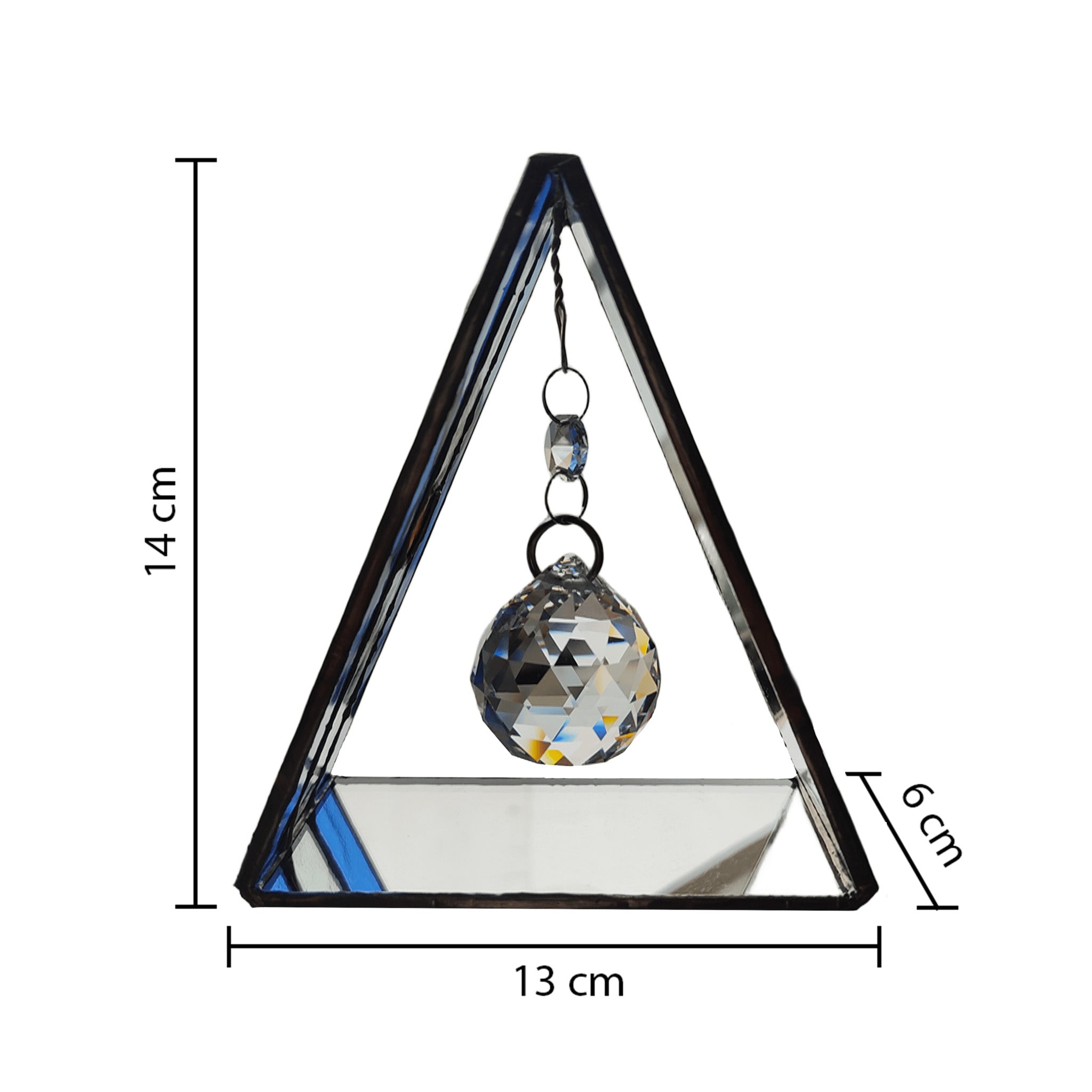 Triangular Argentine Flag Stained Glass Suncatcher