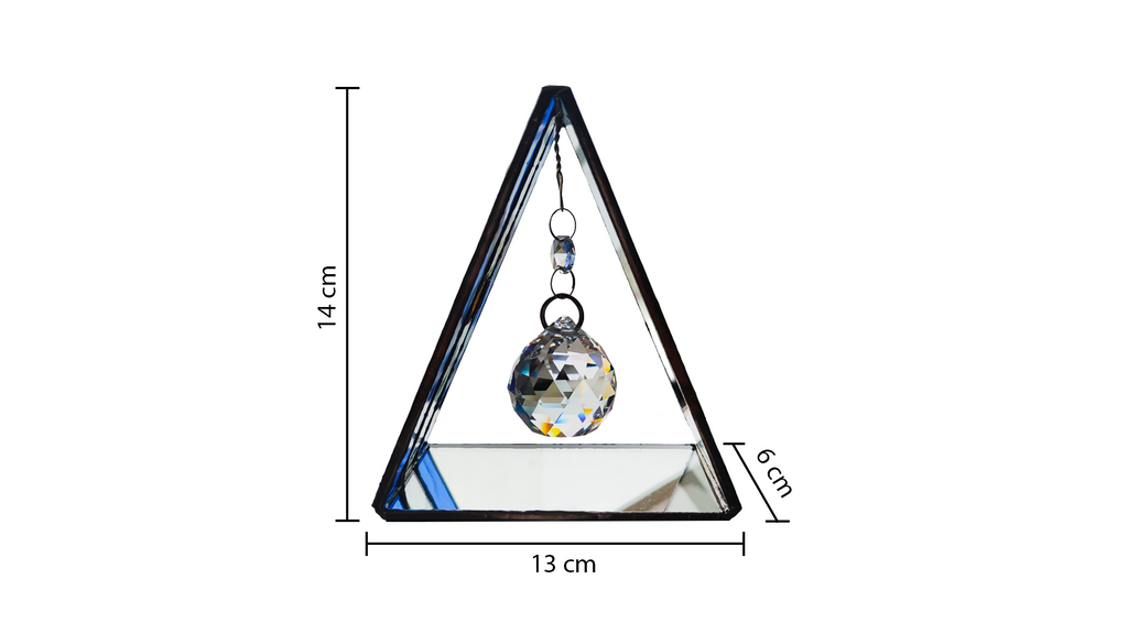 Triangular Argentine Flag Stained Glass Suncatcher