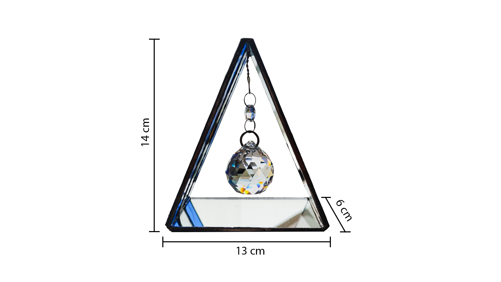 Triangular Argentine Flag Stained Glass Suncatcher