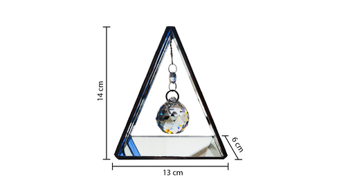 Triangular Argentine Flag Stained Glass Suncatcher