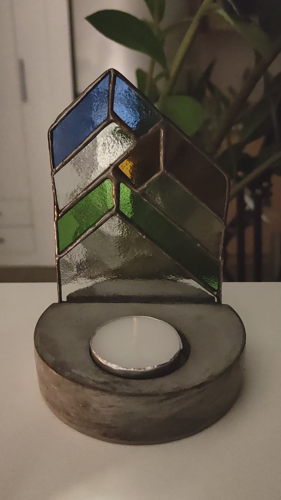 City Lights - Stained Glass Tealight Holder