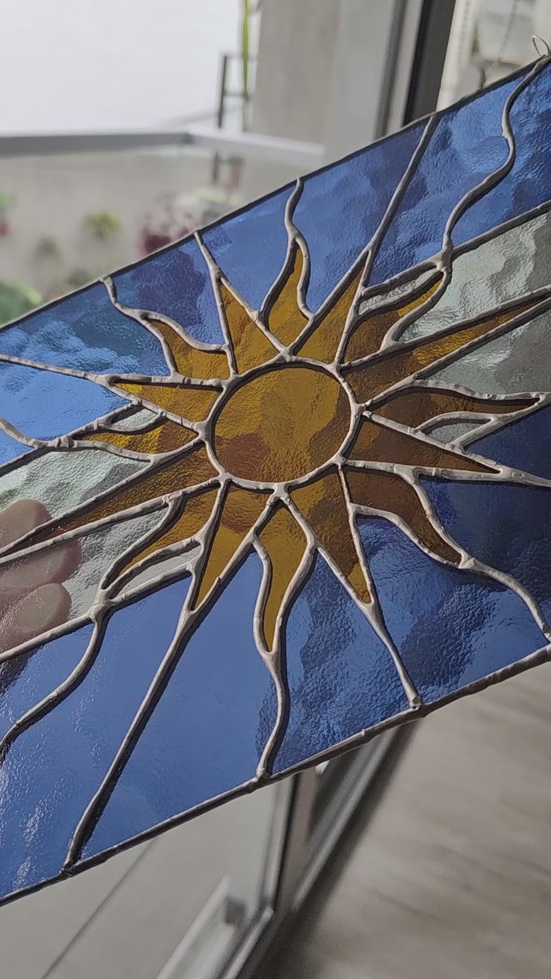 Argentine Flag Stained Glass Panel