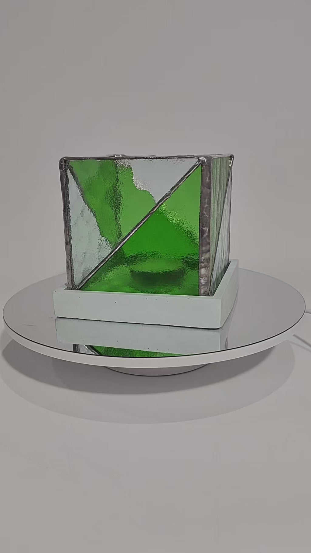 Shift - Square Stained Glass Candle Holder