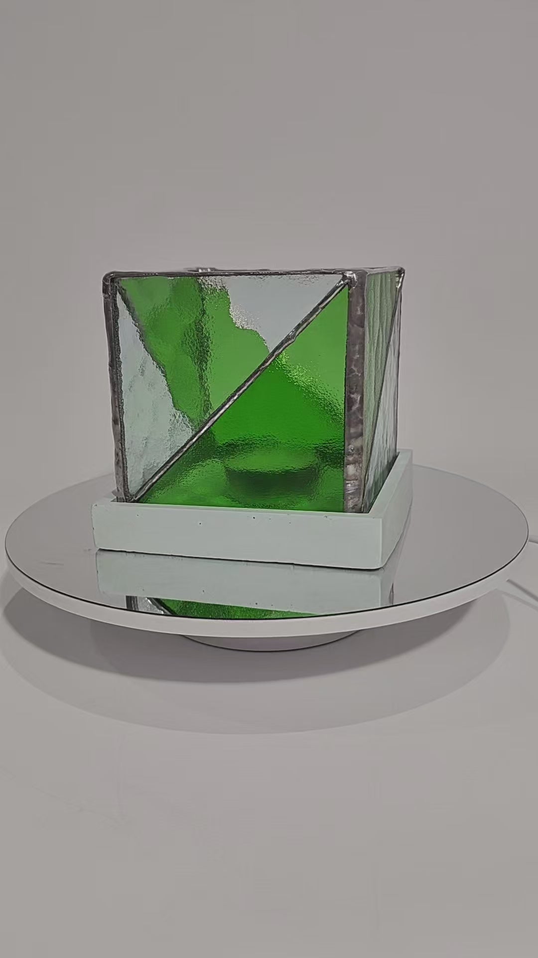 Shift - Square Stained Glass Candle Holder