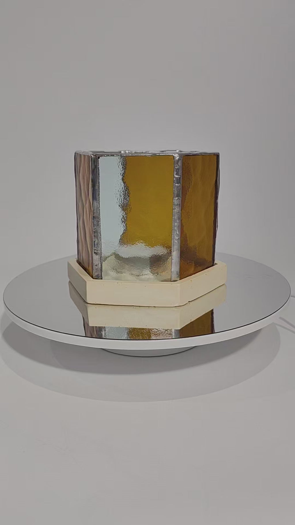 Rhythm - Hexagon Stained Glass Candle Holder
