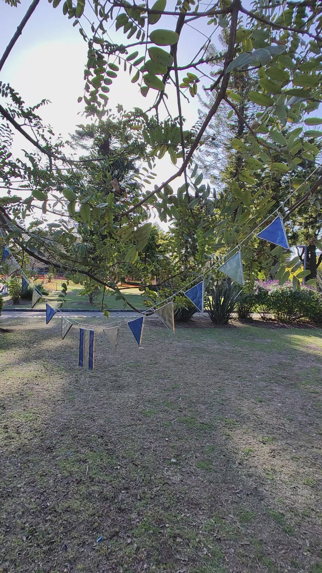Argentine Flag Stained Glass Garland