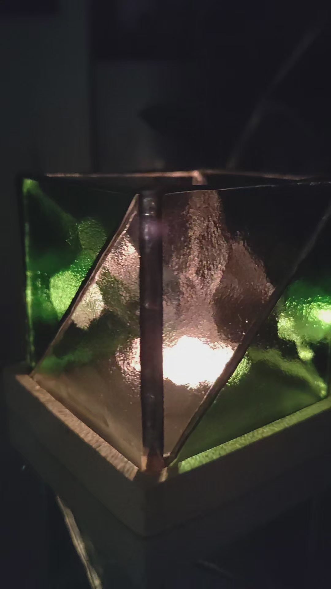 Shift - Square Stained Glass Candle Holder